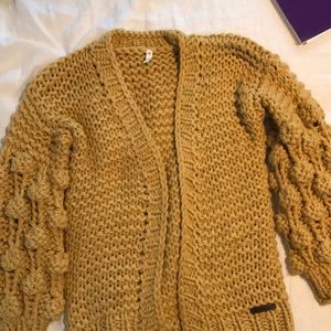 Brand new never worn hand made mustard sweater